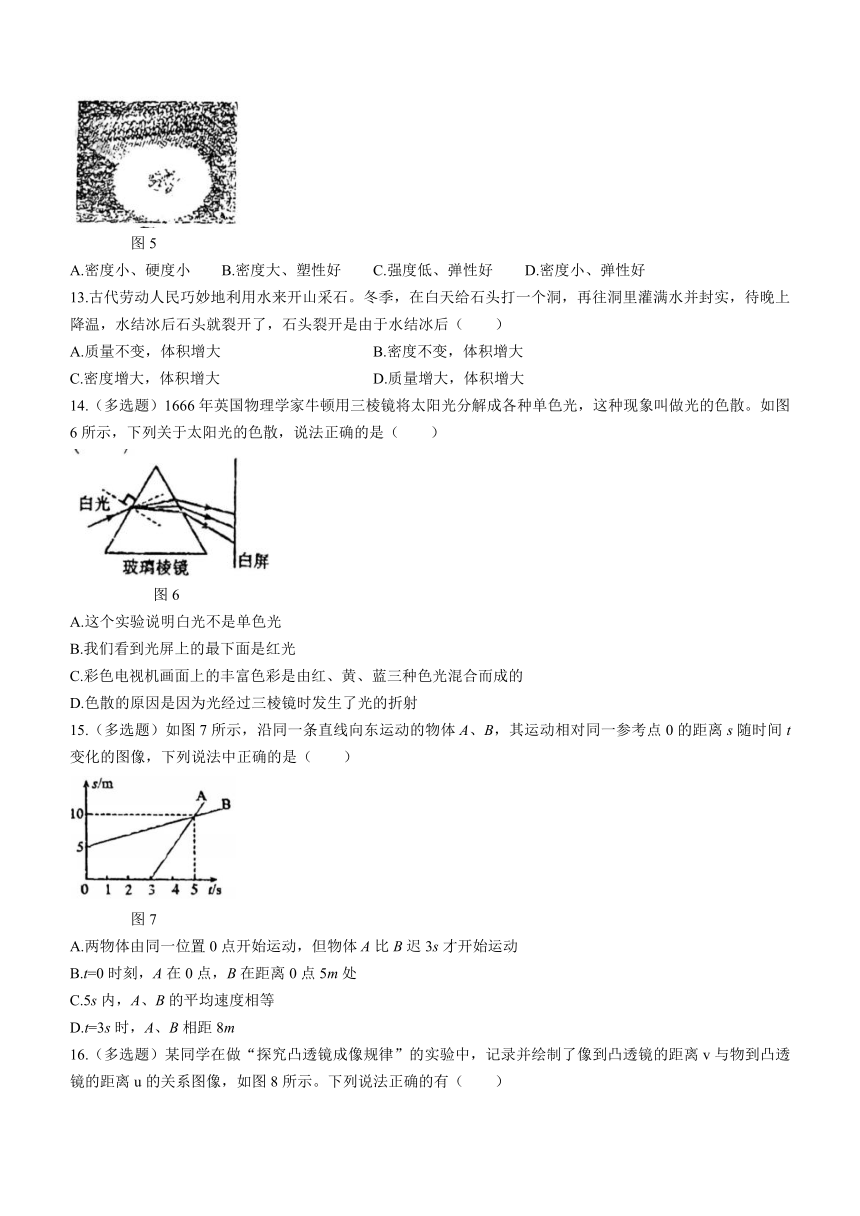 广西壮族自治区贺州市昭平县2023-2024学年八年级上学期期末物理试题（含答案）