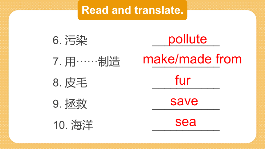 Module 2 Unit 4 We can save the animals   Lesson 3 课件(共40张PPT)