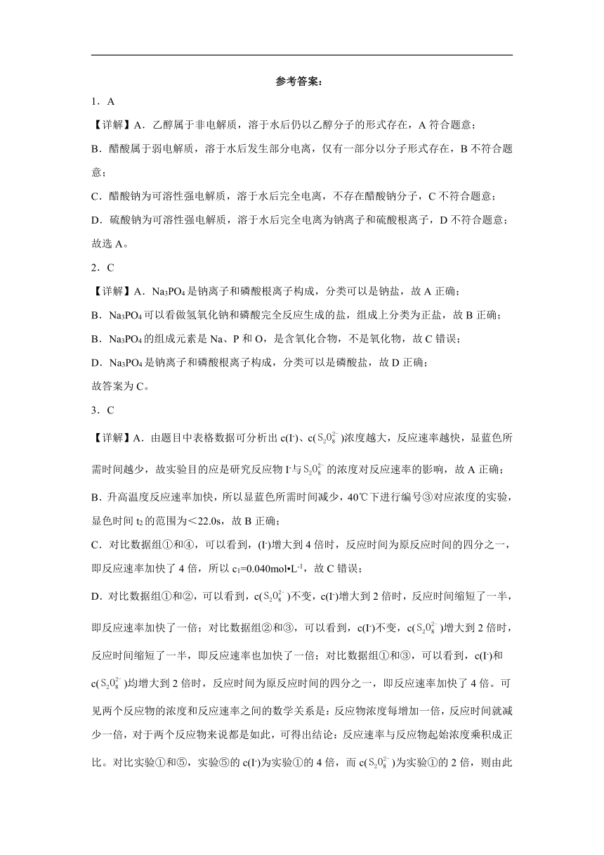 2024届江苏省盐城市射阳县高三上学期1月高考模拟化学试题（一）（含答案）