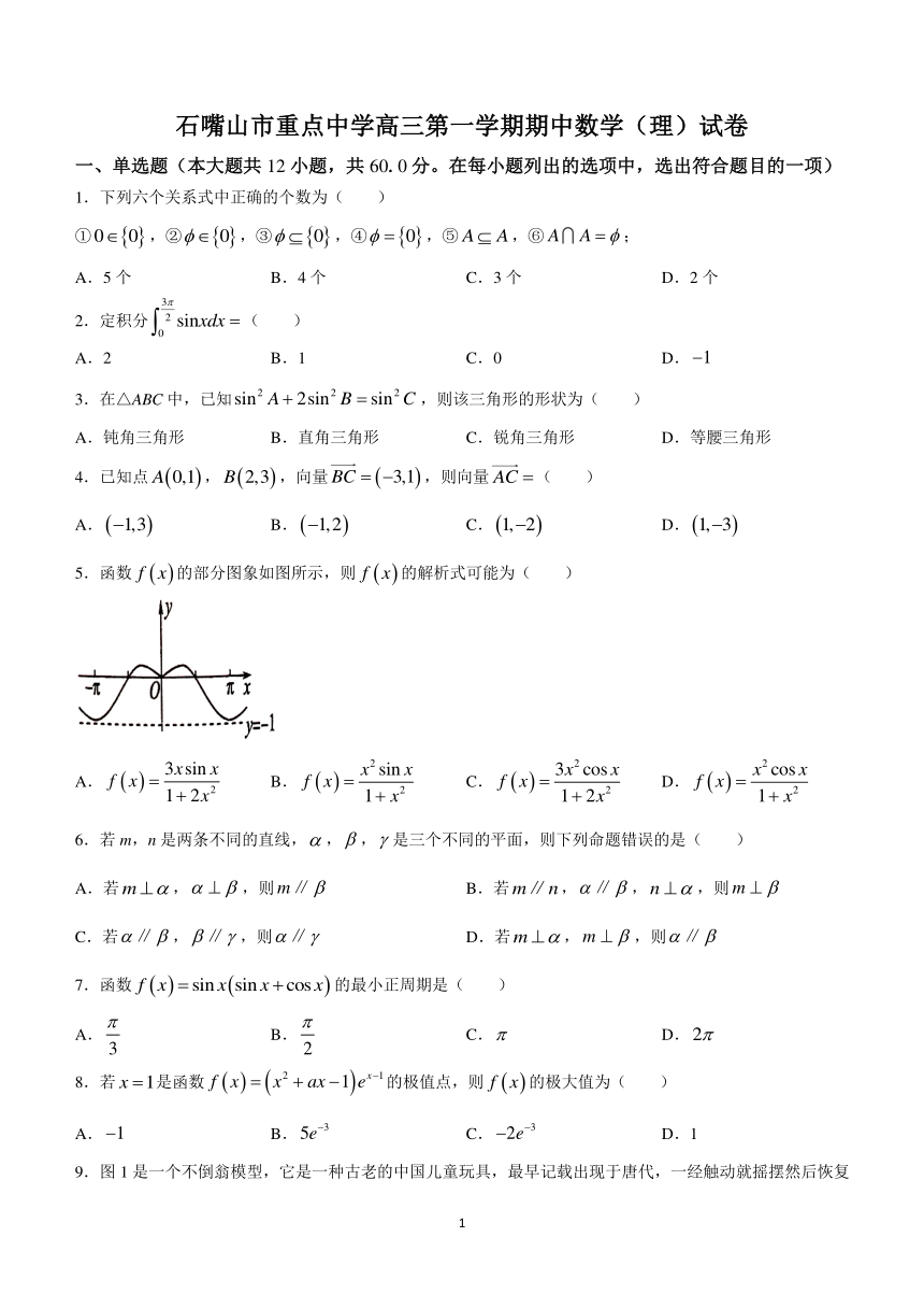 宁夏回族自治区石嘴山市重点中学2022-2023学年高三上学期期中考试理科数学试题(无答案)