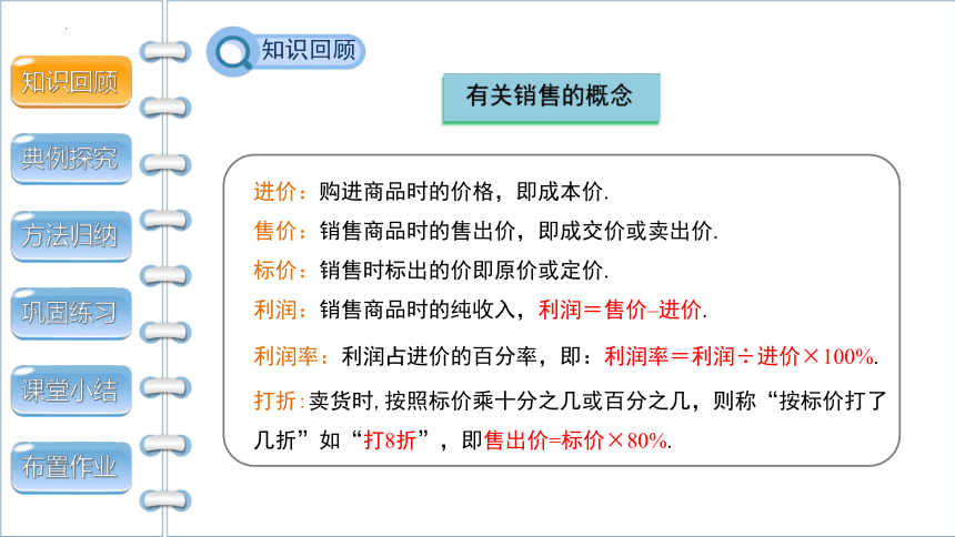 5.4《应用一元一次方程——打折销售》课件(共20张PPT)2023-2024学年北师大版数学七年级上册