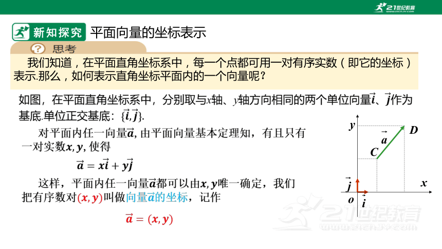 人教A版（2019）高数必修第二册 6.3.2&6.3.3平面向量的正交分解及坐标表示，加、减运算的坐标表示（24页ppt）