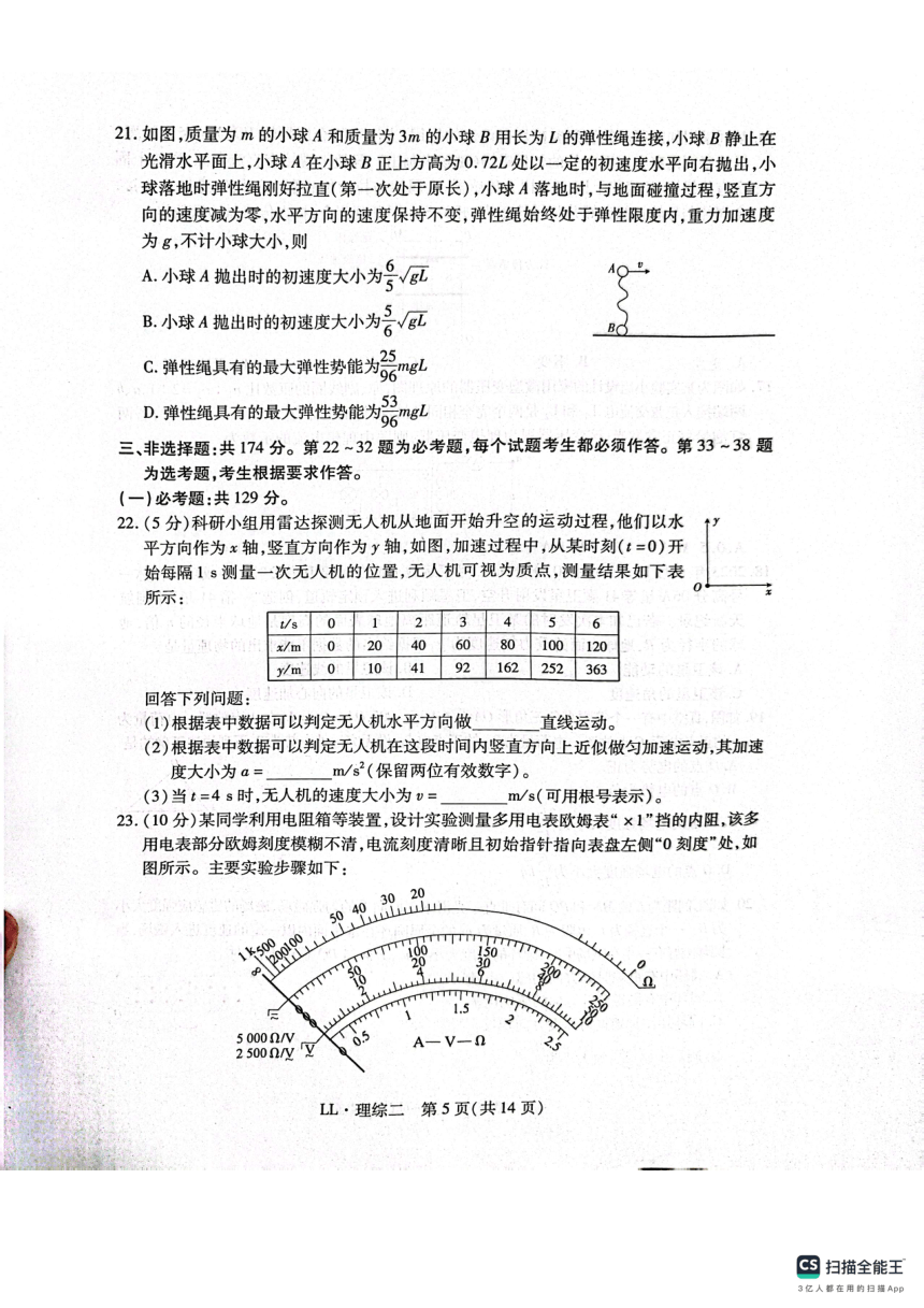 2024届高三上学期名校学术联盟·高考模拟信息卷&押题卷（二）理科综合试题（PDF版无答案）