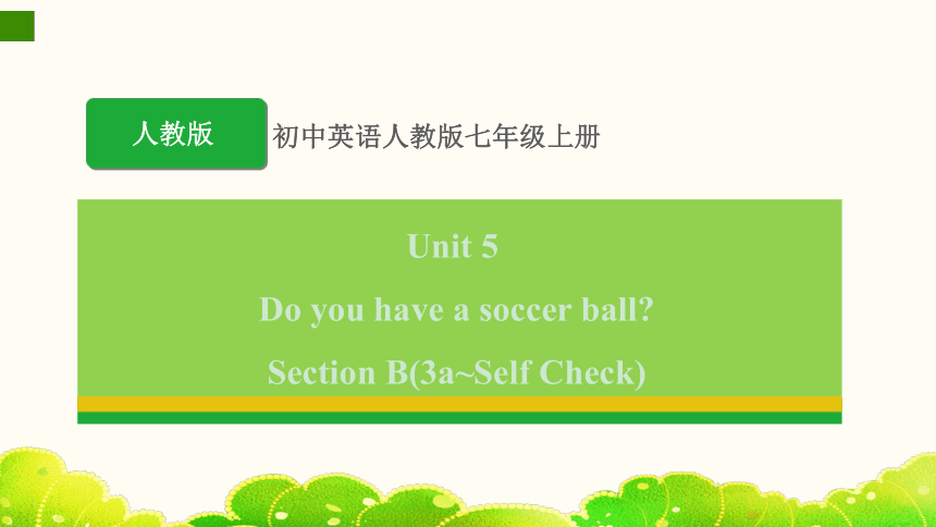 Unit 5 Do you have a soccer ball? Section B (3a~Self Check)  课件(共22张PPT) 2023-2024学年初中英语人教版七年级上册