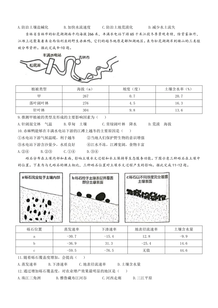 湖北省部分省级示范高中2023-2024学年高二上学期期末考试地理试题（含答案）