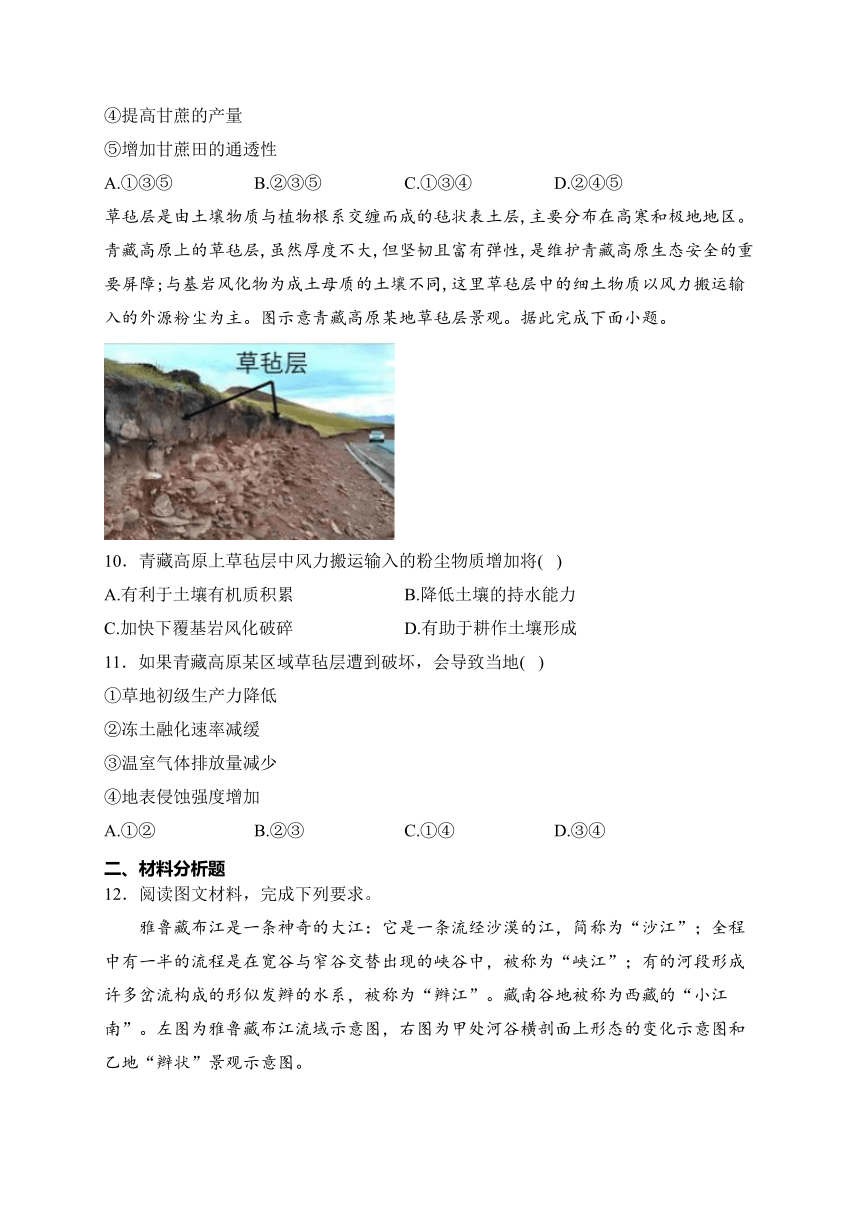 西藏林芝市第二高级中学2023-2024学年高三上学期第二次月考文综地理试卷(含答案)