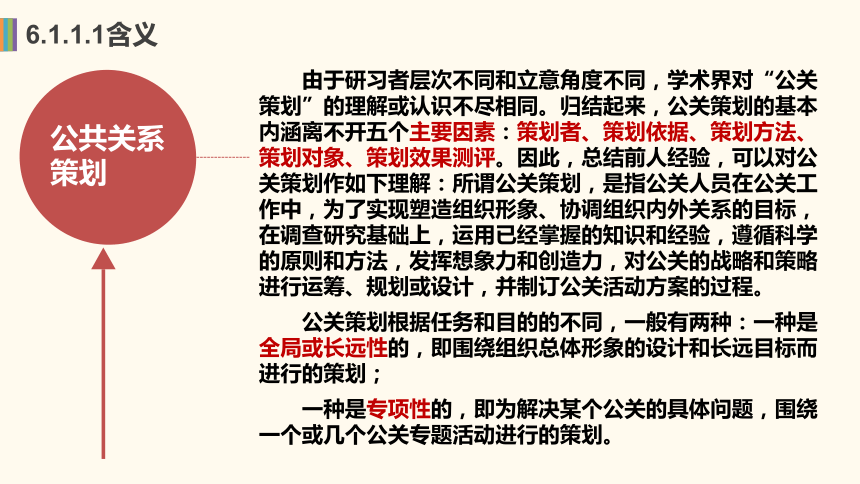 6.1公关策划概述  课件(共19张PPT)-《公共关系理论与实务》同步教学（机工版·2023）