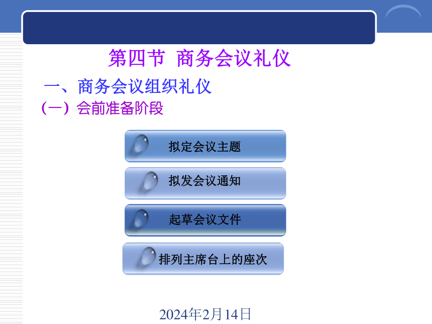 6.4商务会议礼仪  课件(共21张PPT)-《商务礼仪》同步教学（西南财经大学出版社）