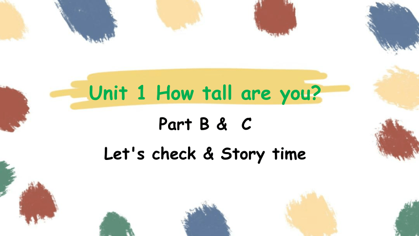 Unit 1 Part B Let's check & Part C Story time（课件）-六年级英语下学期（人教PEP版）