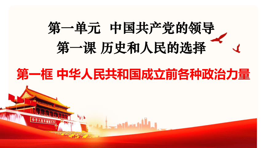 1.1中华人民共和国成立前各种政治力量 课件