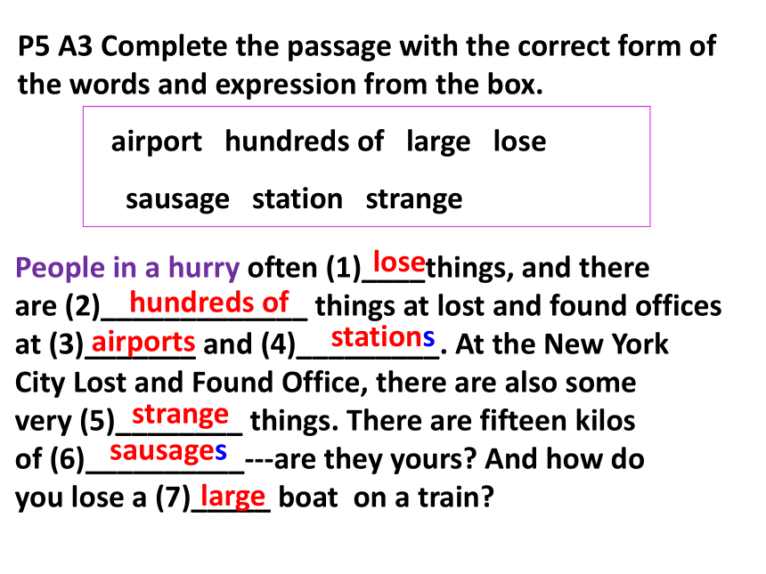 Module 1 Lost and found   Unit 3 Language in use 课件（外研版七年级下册）