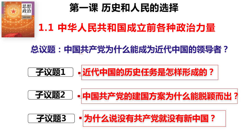 1.1 中华人民共和国成立前各种政治力量  课件(共28张PPT) -统编版必修三政治与法治