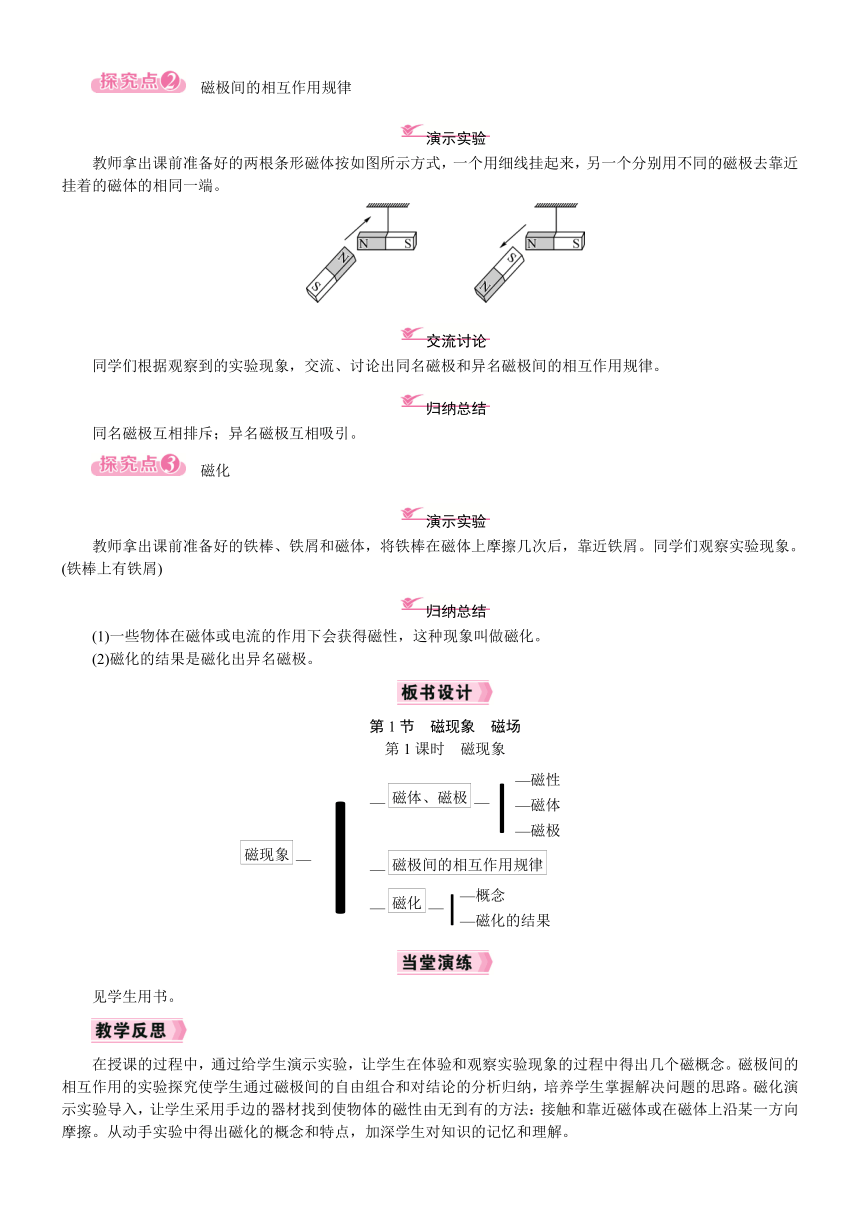 20.1磁现象　磁场  教案