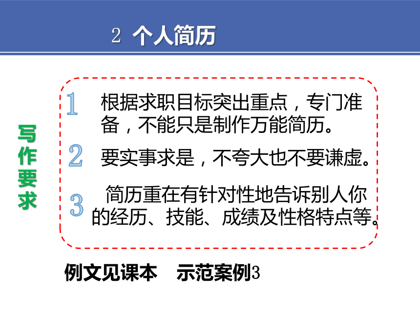 2项目二 3网上求职材料、4工作计划 课件(共23张PPT）-《财经应用文写作》同步教学（高教社）