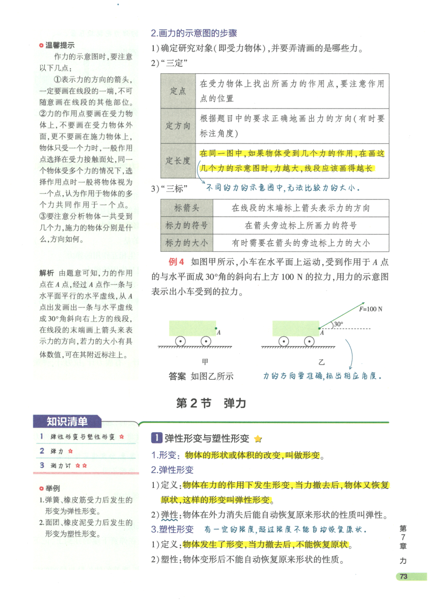 【知识清单】第7章 力-2024中考物理总复习-人教版（pdf版）