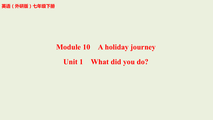 Module 10 Unit 1 What did you do 习题课件 2023-2024学年外研版英语七年级下册(共44张PPT)