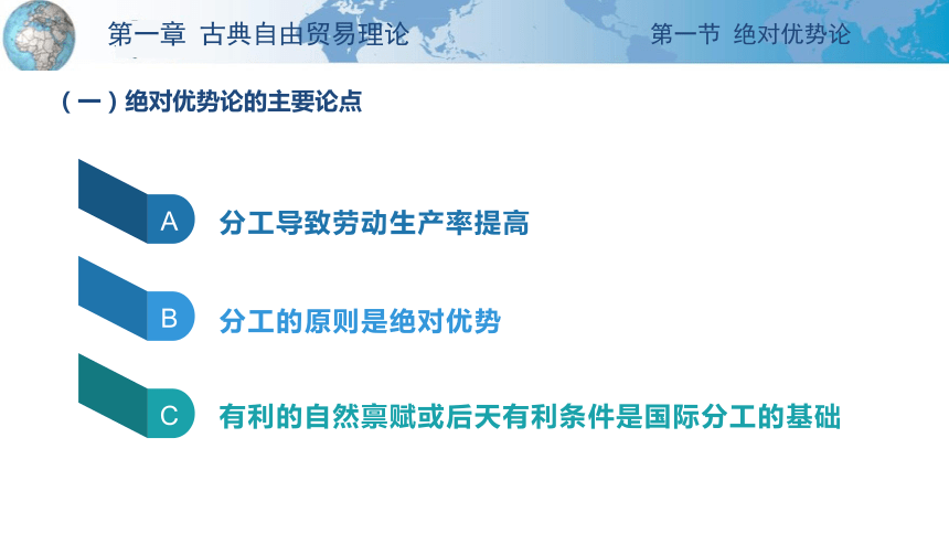 第一章 古典自由贸易理论 课件(共36张PPT)-《国际贸易理论与政策》同步教学（高教版 第二版）