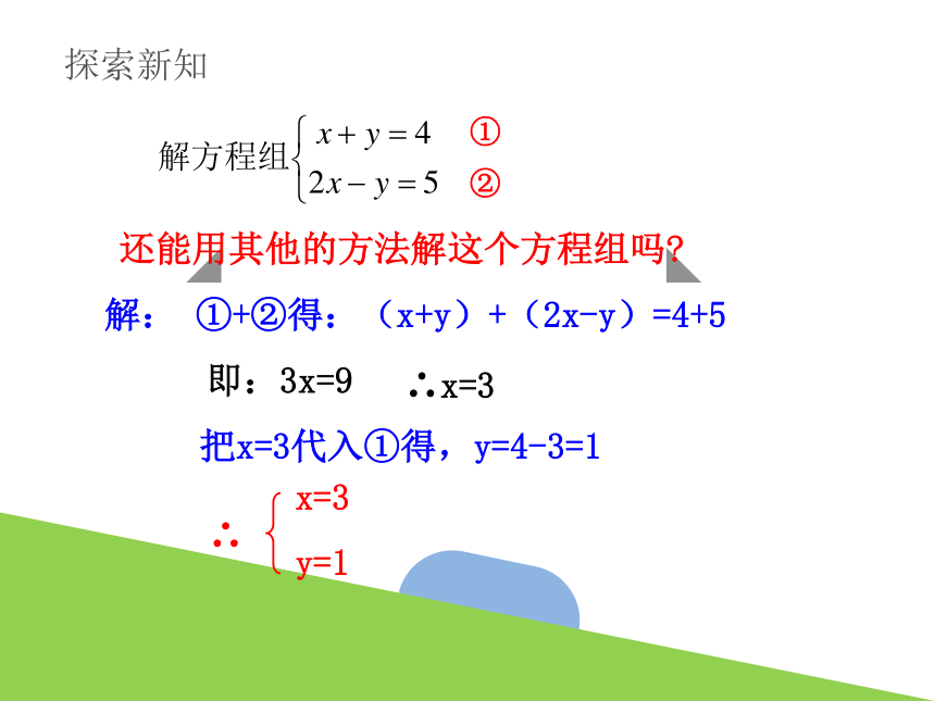 2.3 解二元一次方程组（二） 课件(共15张PPT) 浙教版数学七年级下册