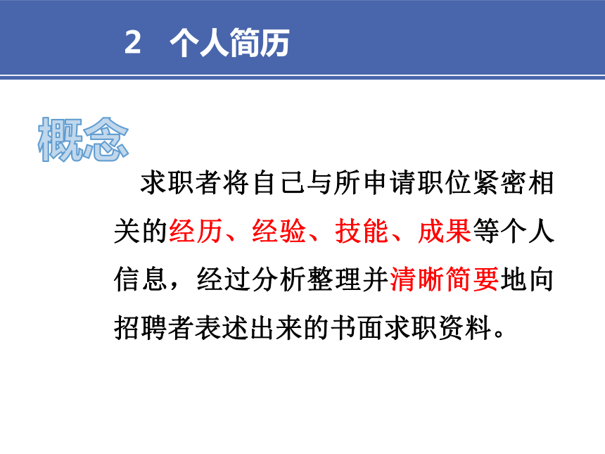 2项目二 3网上求职材料、4工作计划 课件(共23张PPT）-《财经应用文写作》同步教学（高教社）