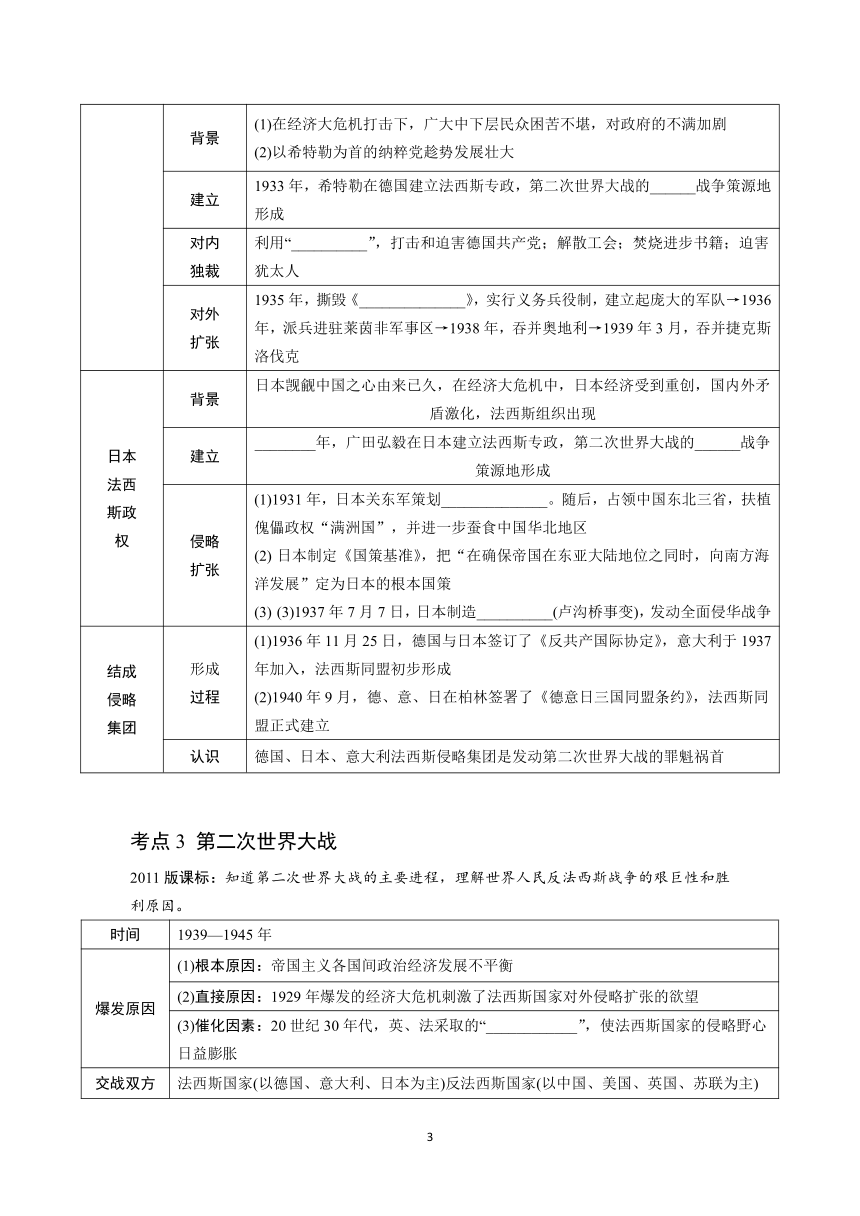 2024年苏州中考历史一轮复习讲练卷（32）两次世界大战（含答案）