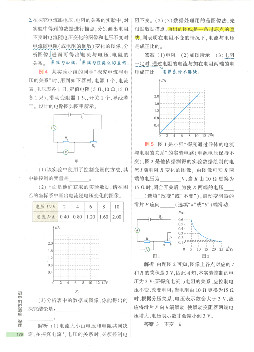 【知识清单】第17章 欧姆定律-2024中考物理总复习-人教版（pdf版）