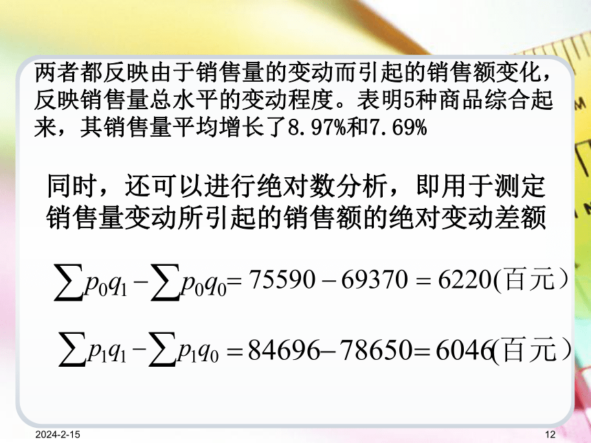 第8章统计指数 课件(共53张PPT)-《统计学基础（第4版）》同步教学（电子工业版）