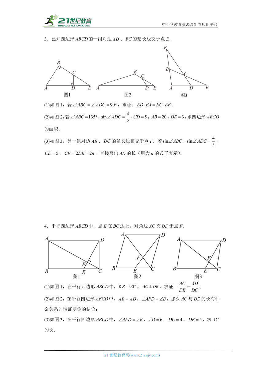 2024年九年级中考数学解答题专题复习：三角形（压轴题）（含解析）