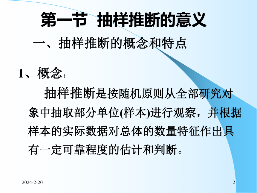 7抽样推断 课件(共60张PPT)- 《统计学理论与实务》同步教学（人民邮电版）