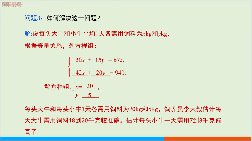 8.3实际问题与 二元一次方程组 第1课时 利用二元一次方程组解决实际问题 教学课件--人教版初中数学七年级下