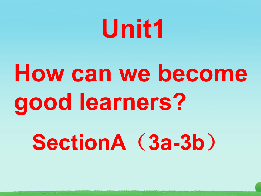 人教新目标Go For It! 九年级全册 Unit 1 How can we become good learners?Section A 3a-3b 课件 (共21张PPT)