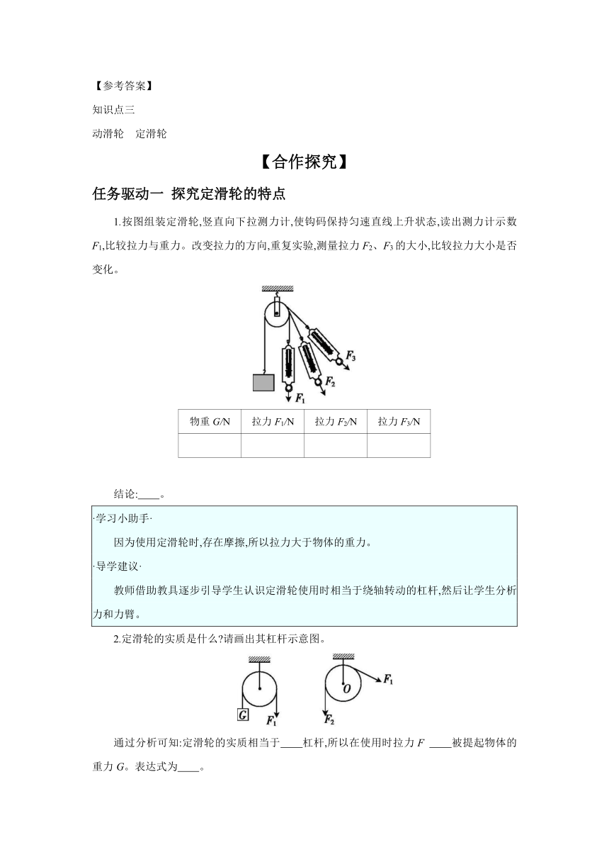 10.2 滑轮及其应用 （含答案）2023-2024学年沪科版物理八年级下学期