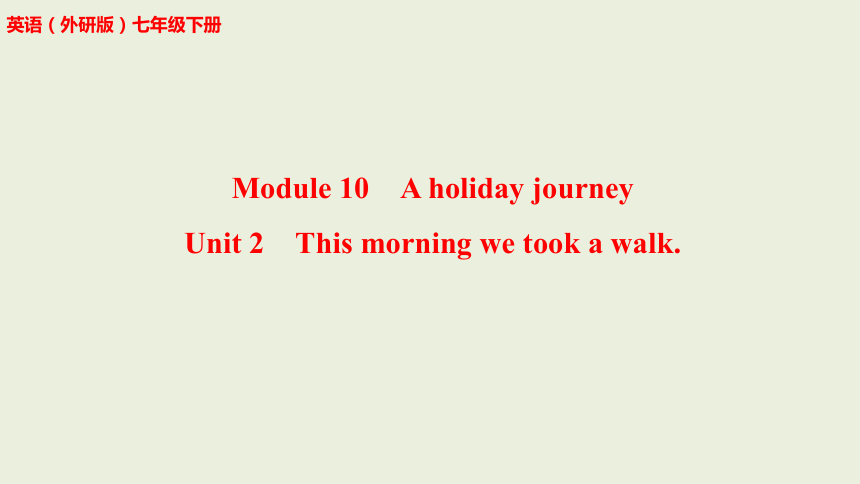 Module 10 Unit 2 This morning we took a walk.习题课件 2023-2024学年外研版英语七年级下册(共46张PPT)