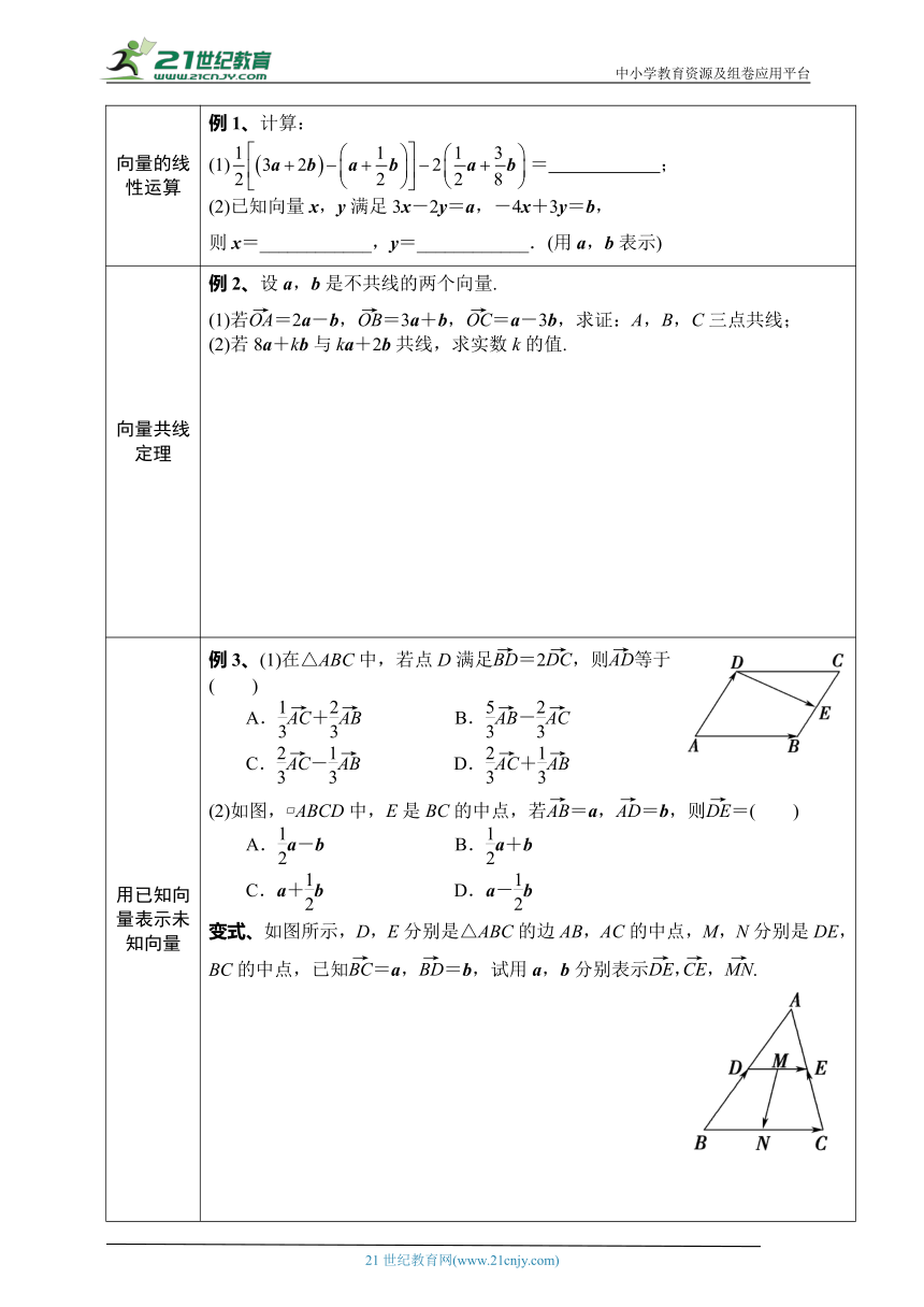 6.2.3向量的数乘运算  学案