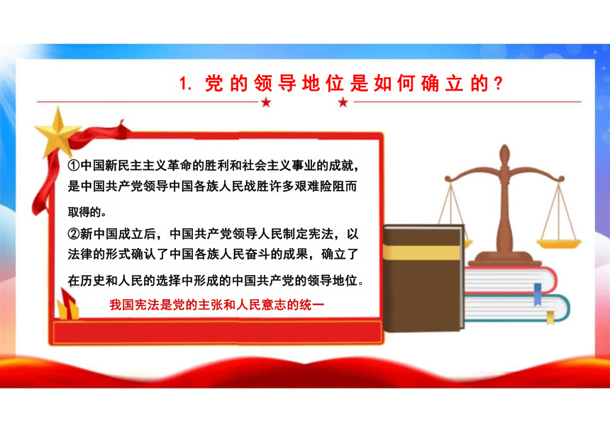 1.1 党的主张和人民意志的统一 课件（32张PPT）-2023-2024学年统编版道德与法治八年级下册