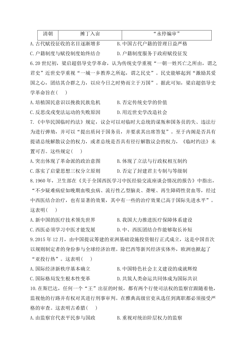 2023-2024学年高二下学期开学历史测练 B卷（含解析）