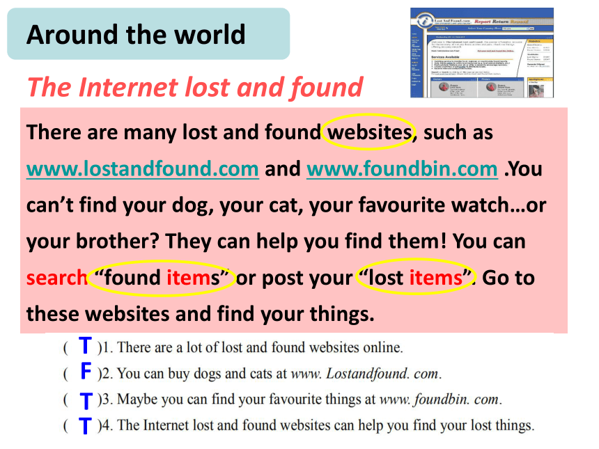 Module 1 Lost and found   Unit 3 Language in use 课件（外研版七年级下册）