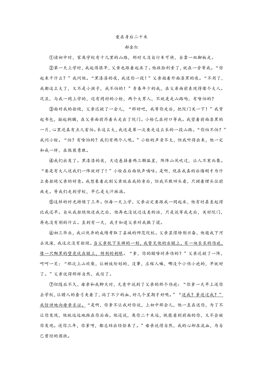 2024年中考语文八年级上册一轮复习试题（九）（含答案）