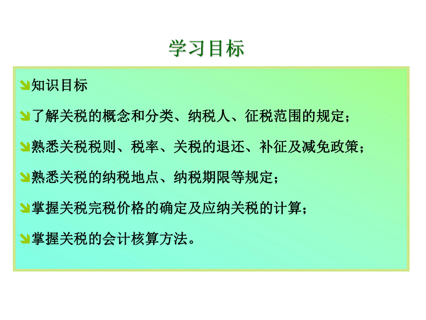 项目四 关税的核算 课件(共28张PPT)-《企业纳税会计》同步教学（大连理工大学出版社）