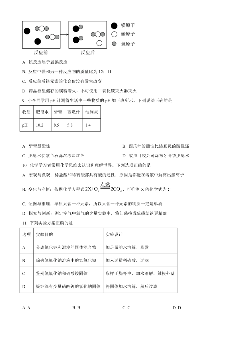 2024年湖北省十堰市中考化学模拟卷（一）（含解析）