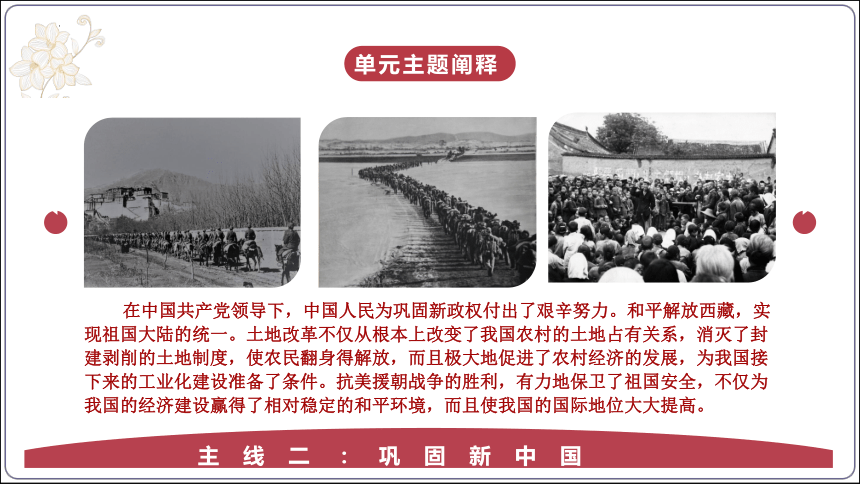 第一单元 中华人民共和国的成立和巩固  单元解读课件