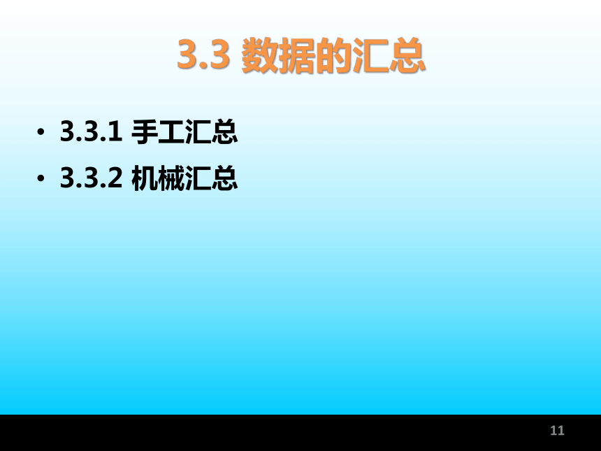 第3章 数据的整理 课件(共61张PPT)-《统计学基础与应用》同步教学（高教版）