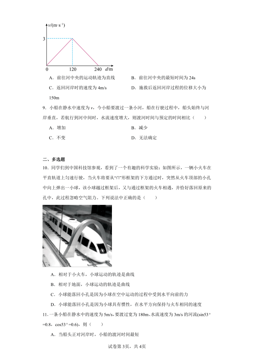 同步课时精练（六）2.1运动的合成与分解（后附解析）