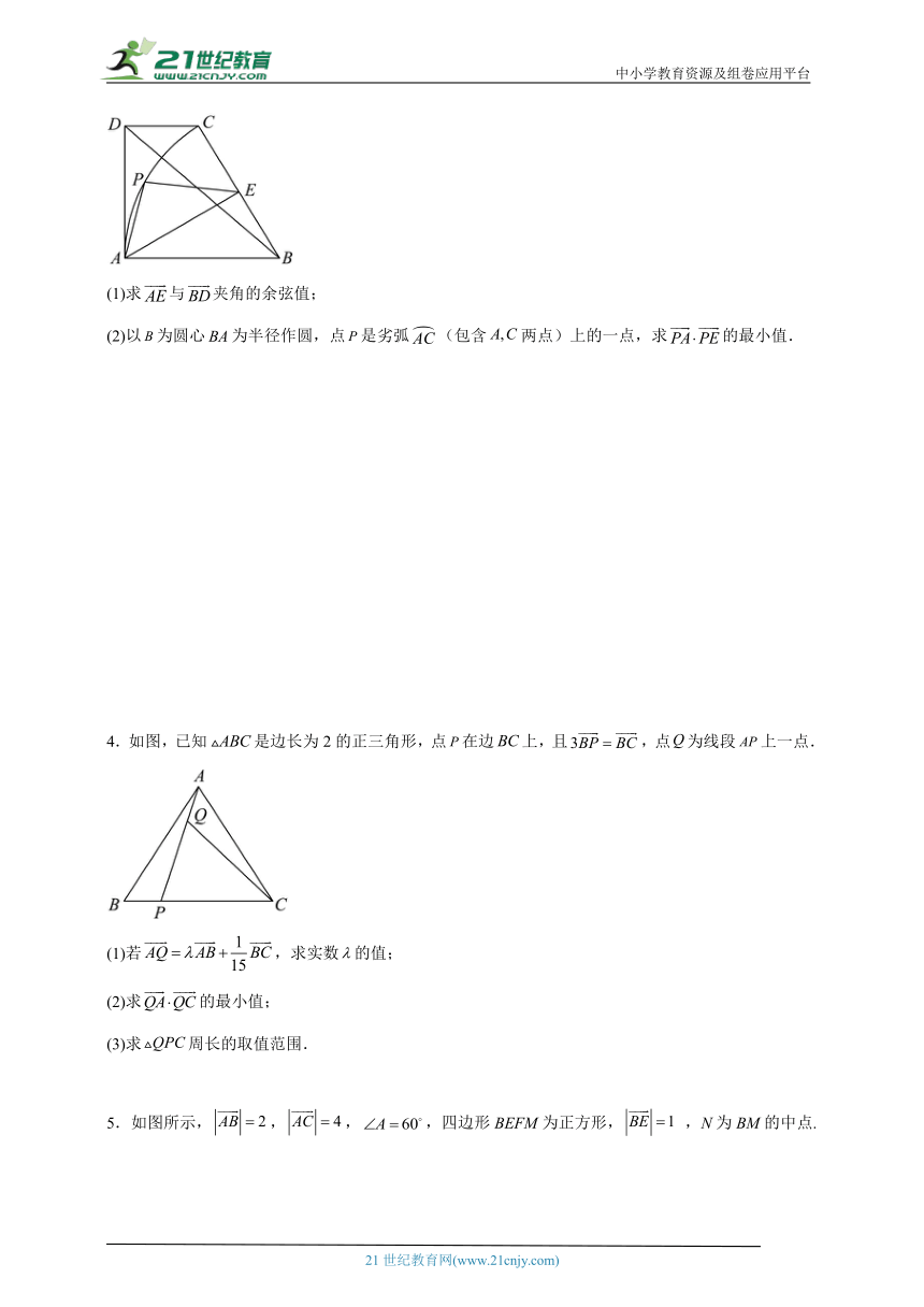 （压轴题特训）2024年高考数学平面向量专题练习