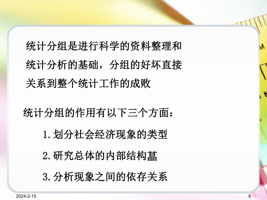 第3章统计整理 课件(共75张PPT)-《统计学基础（第4版）》同步教学（电子工业版）