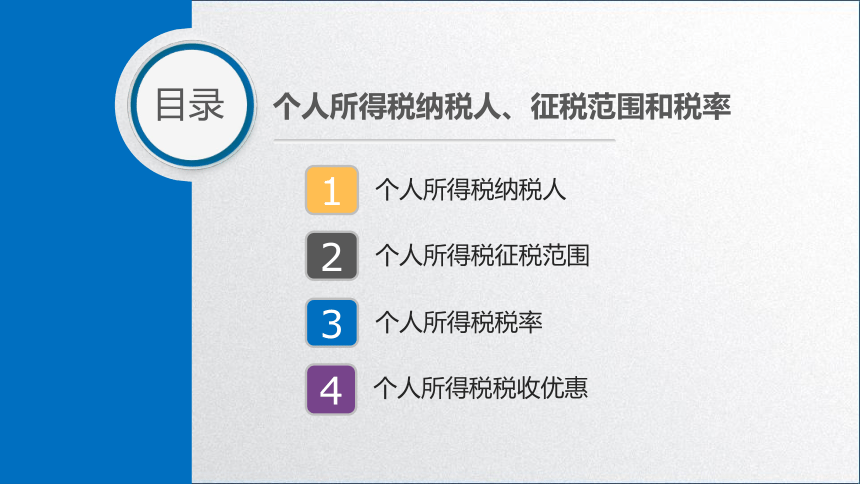 学习任务6.1 个人所得税纳税人、征税范围和税率2 课件(共12张PPT)-《税务会计》同步教学（高教版）