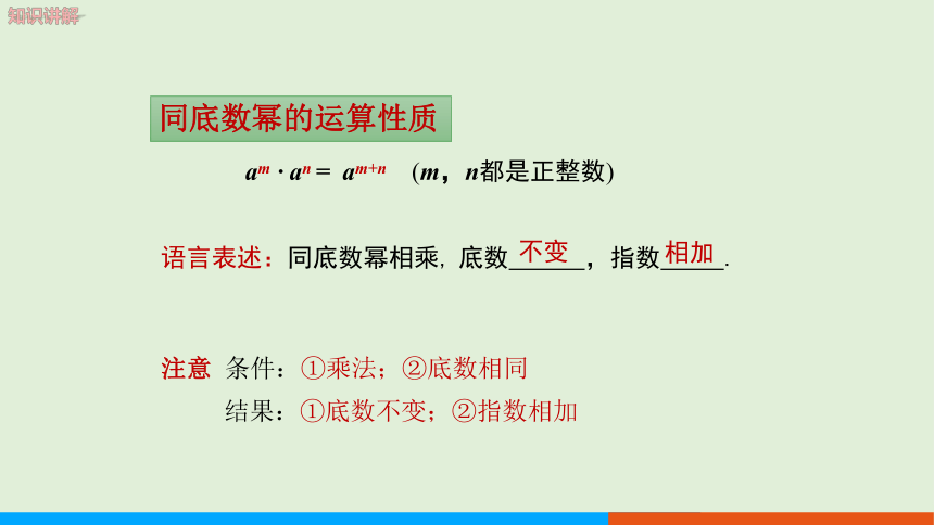 1.1 同底数幂的乘法教学课件 北师大版中学数学七年级（下）