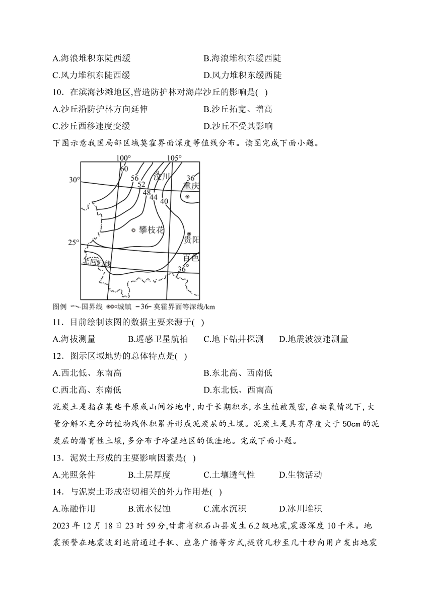 广东省阳江市高新区2023-2024学年高一上学期期末监测地理试卷(含解析)