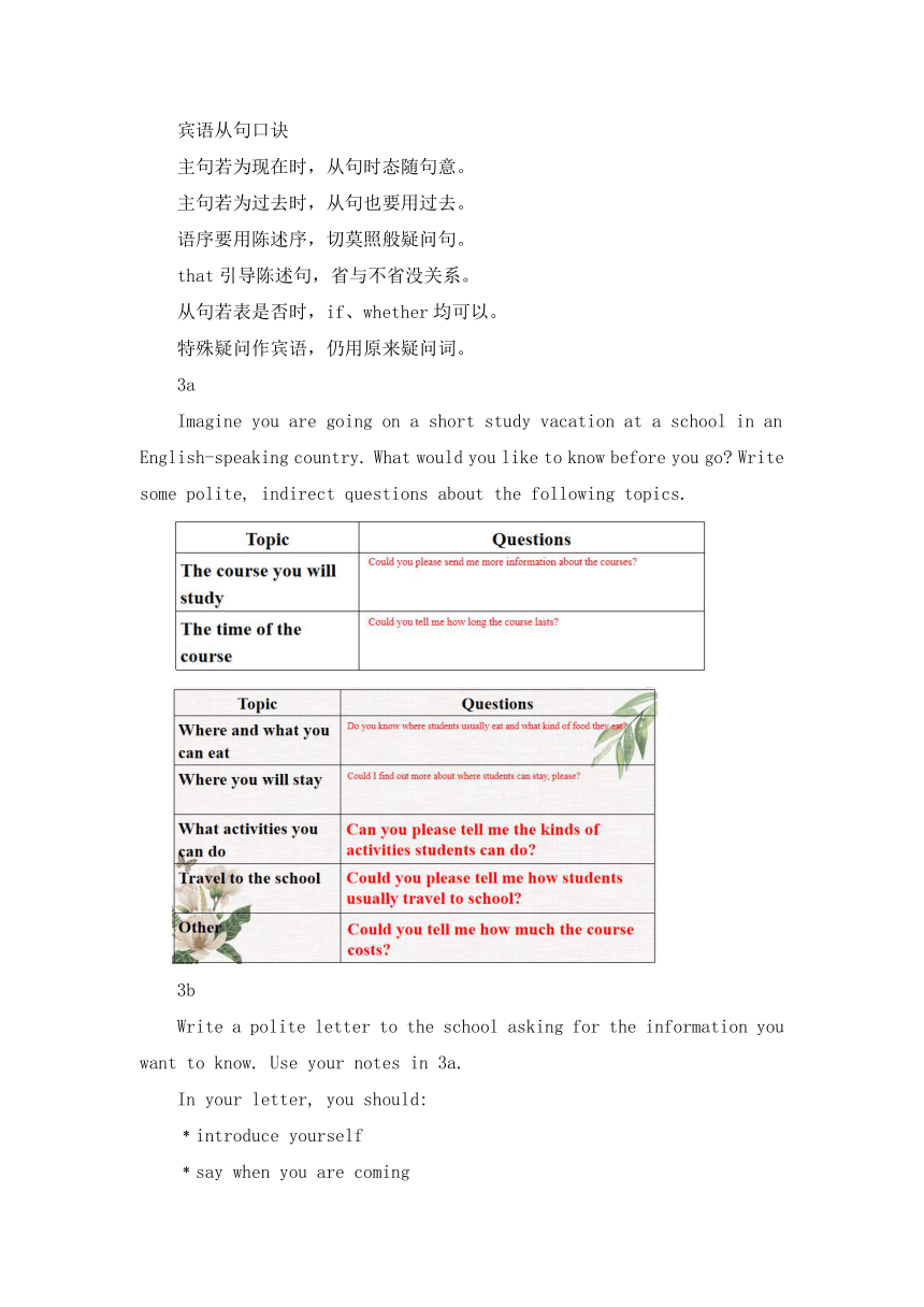 Unit 3 Could you please tell me where the restrooms are? SectionB（3a-Self Check）教案