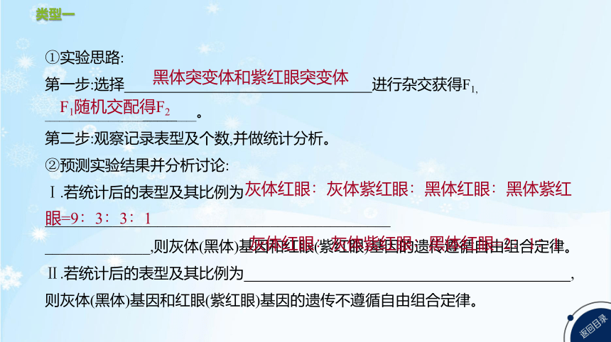 高考生物二轮复习微专题3　遗传实验分析与设计(共51张PPT)