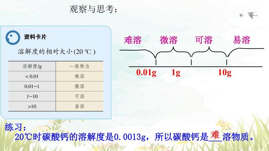 第九单元课题2课时2 溶解度课件-2023-2024学年九年级化学人教版下册